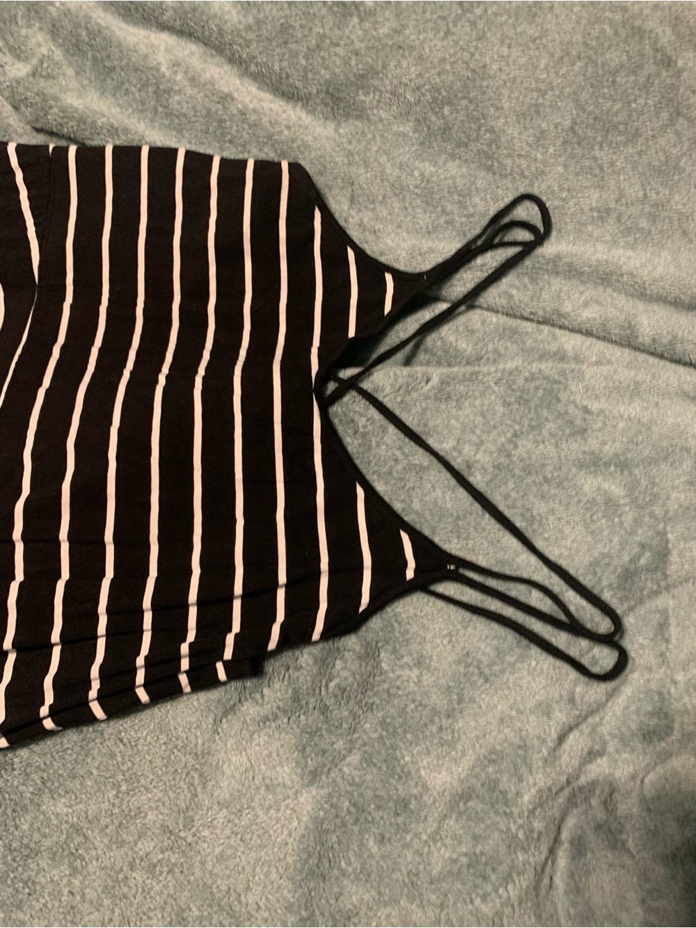 Reitmans Black and White Striped Spaghetti Strap Tank - Picture 2 of 3